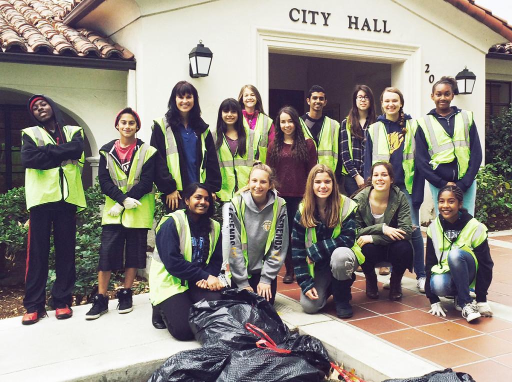 Teen Committee, YAC, and TAC members alternate picking up trash on second and fourth Mondays of every month in order to raise awareness for a cleaner Claremont.