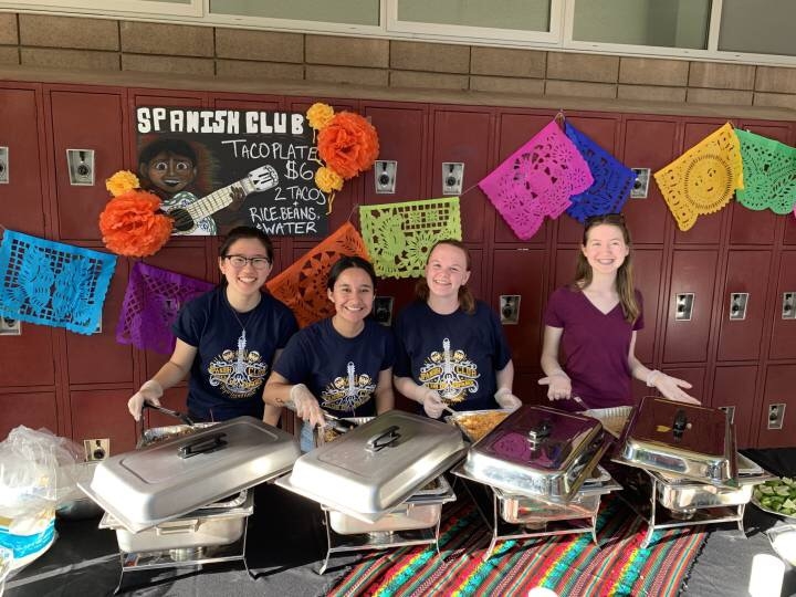 Spanish Club volunteers selling freshly made tacos at Culture Fest.