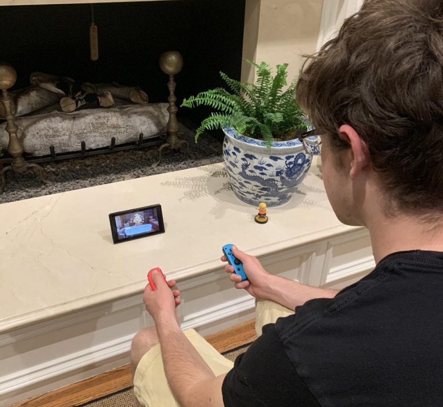Asst. Sports Editor Charlie Warren plays Animal Crossing: New Horizons on his Nintendo Switch. 