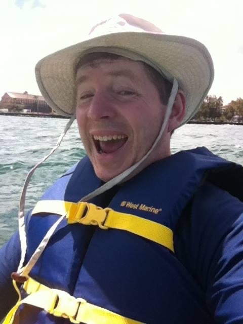 Athlete of the month Kevin Glavin taking a selfie during a Kauai kayaking trip.
