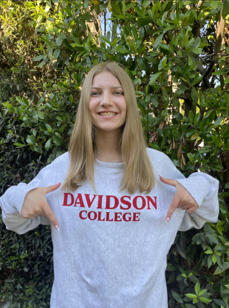 Justine Ouellette plans to attend Davidson College next fall. 